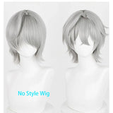 [Styled Wig]Wise Cosplay Wig Game Zenless Zone Zero ZZZ Men 33CM Short Gray Hair For Halloween Heat Resistant Synthetic Wigs