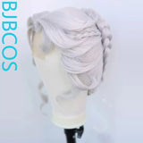 [Styled Wig]I dentity V Red Lady's Illusory Night Tide COS Lace Front Wig Silver White Wig Set