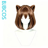 [Styled Wig]Kit Bodega Cosplay Wig Anime Women Brown 35cm Short Hair Kit For Cosplay Heat Resistant Hair Halloween Party Wig