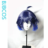 [Styled Wig]Seele Vollerei Cosplay Wig Game Honkai Impact 3 Women Men Short Mixed Blue 33CM Hair For Anime Halloween Party Wig