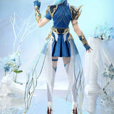 Haotian Hammer Game Cosplay Costume Soul Land Battle Outfit, Full Set Blue Dress Women's Anime & Game Clothing【XS-2XL】