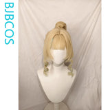 [Styled Wig]‌Vesna Strivozha Cosplay Wig Game Genshin Impact Women Mixed Light Yellow Long 98CM High Ponytail Hair Carnival