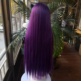 [Styled Wig]Yuri‌ Cosplay Wig Game Doki Doki Literature Club Women Purple Long Straight Hair Halloween Carnival Party Cosplay
