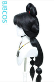 [Styled Wig]Sword Three Braised Jianghu Lolita Fake Lace Front Wig COS Style Wig Set