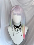 [Styled Wig]‌ Lucy Cosplay Wig 45cm Anime Cyberpunk Edgerunners Cosplay Halloween Multicolor Gradient Heat Resistant Hair Wig