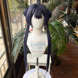 [Styled Wig]Ryuuge Kisaki Cosplay Wig Game Blue Archive Women Twin Tails Dark Purple Hair Heat Resistant Synthetic Halloween