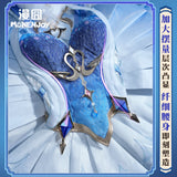 Odette Cosplay Costume Game Genshin Imapct Women White Blue Lolita Ballet Dress Full Set Anime Party Halloween Roleplay Outfit
