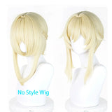 [Styled Wig]Lumine/Aether Cosplay Wigs Game Genshin Impact For Men Or Women Golden 40CM/90Cm Heat Resistant Synthetic Hair Wigs