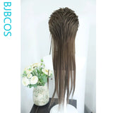 [Styled Wig]Wolf Cut Mullet Cosplay Wig Anime Long Light Brown Men's NPC Universal Hair Shaped COS Set Halloween Party Wig Cap