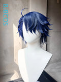 [Styled] Honkai Star Rail Sampo Koski Cosplay Wig 33cm Dark Blue Silver White Gradient Wigs Heat Resistant Synthetic Hair