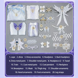 Columbina Hyposelenia Cosplay Costume Game Genshin Impact Women White And Purple Dress Headwear Set Anime Uniform Halloween