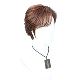 [Styled Wig]Front lace teenage style COS daily texture short hair red brown styling wig