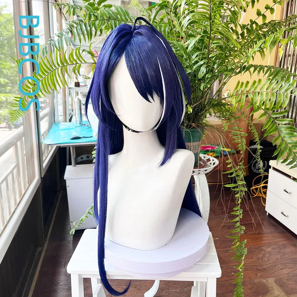 [Styled] Acheron Cosplay Wig HSR Purple Blue White 75cm Long Wig Heat Resistant Synthetic Hair Acheron Cosplay Hair Accessory
