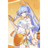 [Styled Wig]Robin Linkage Cosplay Wig Game HSR Women With Ponytail 98cm Light Blue Gradient Hair Anime For Halloween Carnival