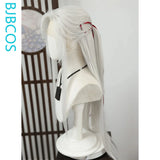 [Styled Wig]Where Winds Meet Cosplay Full Lace Wig Women Man Long White Ancient Hair Halloween Party Synthetic Cosplay Wig