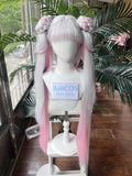 [Styled Wig]Wuthering Waves Jinhsi Cosplay Wig Peach Blossom Splash Jinhsi Hsi Cosplay Wig For Hallowmas Party  Party Play Role