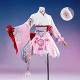 Evanescia Cosplay Costume Game Honkai Star Rail Lunar Blossoming New Skin Women White And Pink Skirt Full Set Halloween Party