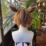 [Styled Wig]Uma Shinko Windy Cosplay Wig Game Pretty Derby Women Short Brown Hair For Halloween Heat Resistant Synthetic Wigs