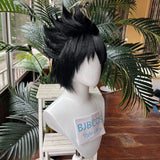 [Styled Wig]Sasuke Uchiha Cosplay Wig Anime Man Short Black Personality Hair Halloween Party Resistant Synthetic Cosplay Wigs
