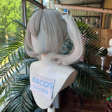 [Styled Wig]‌Jigokutani Sakura Cosplay Wig Game Anime Amakano 2 Women Gray Twin Tails Short Hair Cosplay Halloween Free Wig Cap
