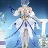 Odette Cosplay Costume Game Genshin Impact Full Set Anime Women White And Blue Dress Outfit For Comic Con Halloween Party XS-2XL