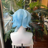 [Styled Wig]Mikhail Char Legwork Costumes Wig Game Honkai Star Rail HSR Man Light Blue Long 70CM Hair Anime Halloween Party