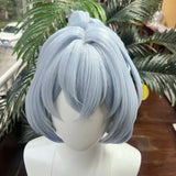 [Styled Wig]Zenless Zone Zero Lucia Elowen Cosplay Wig Long Blue Braids Hair Bun Synthetic Wigs For Women Girls Wig Cap