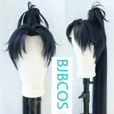 [Styled Wig]Ashes of the Kingdom‌ Blue black Lace Front Wig COS Xiahou Dun wig set with ancient style