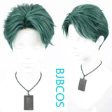 [Styled Wig]Daily COS versatile short hair set in dark green with a Japanese and Korean youthful vibe, slightly curled