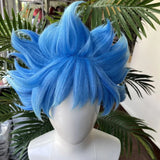 [Styled Wig]Twisted Wig Wonderland Ortho Cosplay Men Short Blue Wig Halloween Cosplay Anime Cosplay Synthetic Wigs for Costume