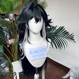[Styled Wig]Honkai Star Rail Ashvei Black Gray Long Hair Heat Resistant Fiber Hair Ashen Detective Agency Halloween Women Men