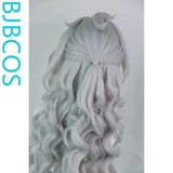 [Styled Wig]I dentity V Joseph, the lord of the undead, silver white Lace Front Wig curly hair COS wig cover