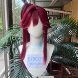 [Styled Wig]‌Ensemble Stars ES MELLOW DEAR US Cosplay Wine Red Wigs For Women Anime Cos Heat Resistant Synthetic Hair Halloween