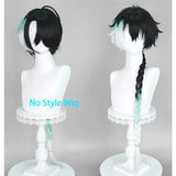 [Styled Wig]Jingran Cosplay Wig Game Wuthering Waves Women Man 100CM Black Mixed White Or Green Long Hair Halloween Party Wig