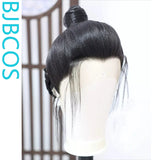 [Styled Wig]Ancient costume wig, Wang Ye COS long hairstyle, paired with Hanfu Lace Front Wig three pointed lace hair cover