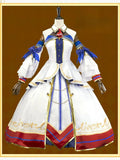 Victoire Pisa Cosplay Costume Pretty Derby【S-2XL】Full Set Women White Dress Anime Uniform For Halloween Comic Con Clothing