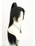 [Styled Wig]Antique style young man Lace Front Wig Chu Wanning COS wig set, versatile half tied ponytail