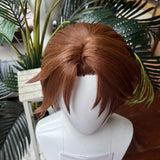 [Styled Wig]Squall Leonhart Cosplay Wig Man Short Brown Style Hair Resistant Anime Cosplay Theme Party Heat Resistant Synthetic