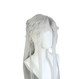 [Styled Wig]Lace Front Wig Silver gray patch beauty pointed wig set, ancient style novel anime master COS wig set