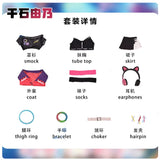 Sengoku Yuno Nakamachi Arale Cosplay Costume Anime BanG Dream Pink Jacket Skirt Yellow Print Skirt Idol Stage Perfromance XS-3XL