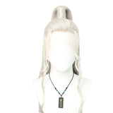 [Styled Wig]The Water Dragon Chant Leo Tang Li's COS ancient style Hanfu creative dark gray three pointed styling wig set