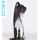 [Styled Wig]Ancient Hanfu brown Lace Front Wig cosplay fake light and night love, Lu Chen's ponytail design