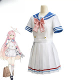 Urawa Hanako Cosplay Costume Game Blue Archive Women's White Uniform Dress Anime For Halloween Carnival Stage Party Outfit Wear