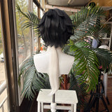 [Styled Wig]Joseph Desaulniers‌ Cosplay Patch Wig Game I Dentity V Women Man Short Black And White Curly Hair Halloween Party