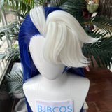 [Styled Wig]Cookie Run: Kingdom Shadow Milk Cookie Cosplay Wig 100CM Hair Comic Con Props Role Play Blue And Purple Accessory