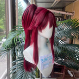 [Styled Wig]‌Ensemble Stars ES MELLOW DEAR US Cosplay Wine Red Wigs For Women Anime Cos Heat Resistant Synthetic Hair Halloween