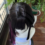 [Styled] Helektra Cosplay Wig Hysilens 96cm Black Purple Blue Mixed Wig Cosplay Heat Resistant Synthetic Wig for Halloween Costu