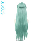 [Styled Wig]Blue Three pointed Ancient Style Blue Dragon COS Ancient Costume NPC Master Style Wig Headset