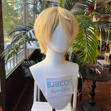 [Styled Wig]Alois Trancy Cosplay Wig Anime Men Light Yellow Short Hair Heat Resistant Synthetic For Comic Con Coser Halloween