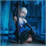 Grand Order Fate My King Altoria cosplay in black saber black dress Halloween Uniform Carnival Party Play Role Clothes